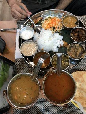 The vegetarian unlimited thali!