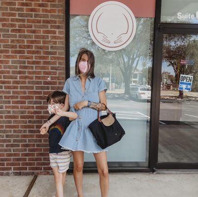 Mom & big brother #littlebelliesspa