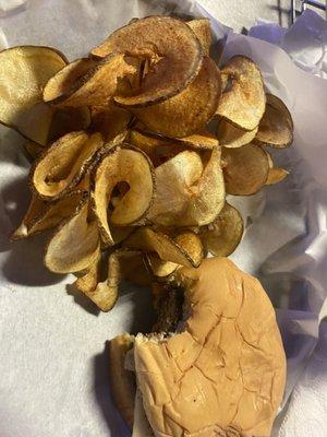 French Fries & El Heffe. Yes I took a bite out of my burger because it smelled so good I could wait to take a photo.