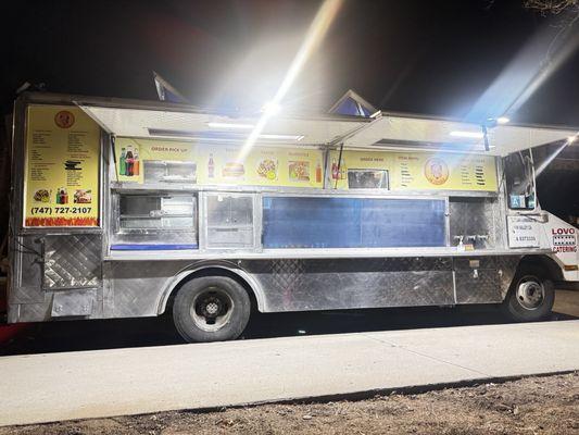 Drinks and napkins are by the blue plastic sliders!