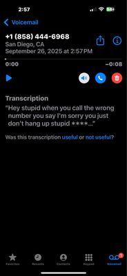 Message sent by the receptionist with a very bad attitude When I need information to go to the chiropractor