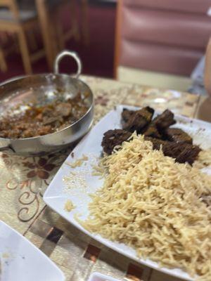 Lamb chops and lamb kofta