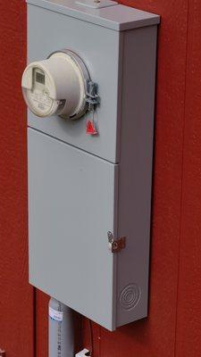 New service box with a breaker area so we have a little expansion room.