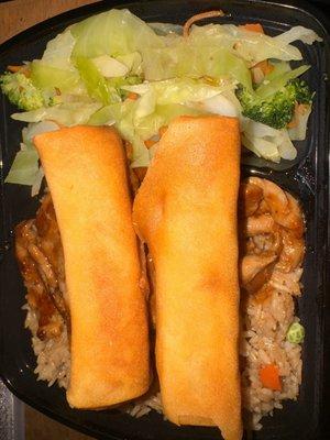 Egg rolls and dinner