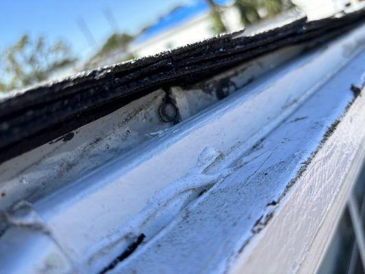 No ice water, no drip edge, open to weather