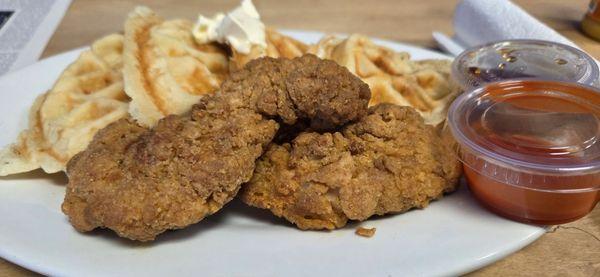 Chicken and waffles
