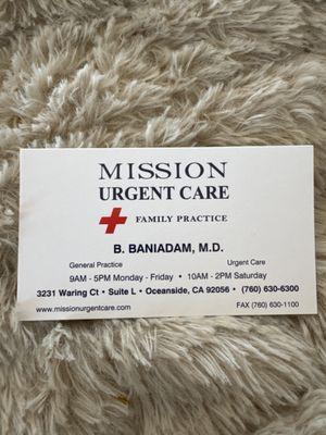 Mission Urgent Care + Family Practice