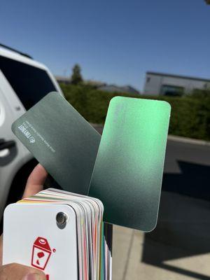 Nice green color vinyl wrap.