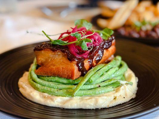 Pork belly and black garlic bbq