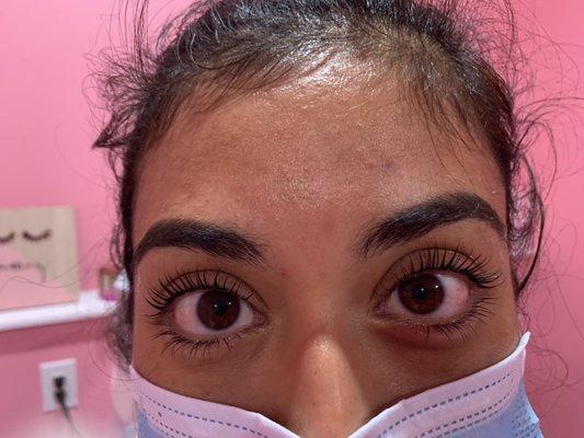Lash lift done at face time beauty
