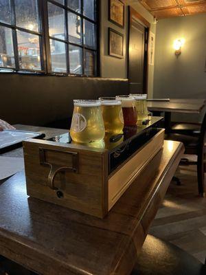 Flights in a card catalog drawer