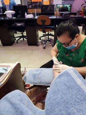 Tu doing what Tu does best!