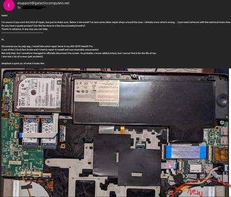 chopped down baby-bite size food.... (or a screnshot of the email a sent these professionals) and still................... 1/2