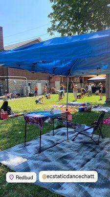 Offering Reiki at ecstatic dance Chattanooga