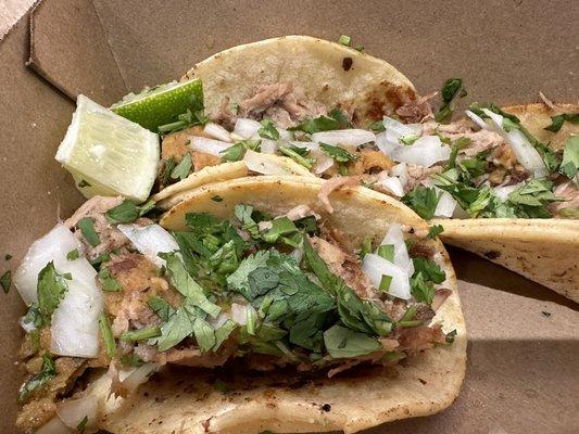 Carnitas street tacos