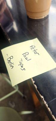 A recc from the barista