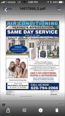 Vahe's Air Conditioning Heating & Refrigeration