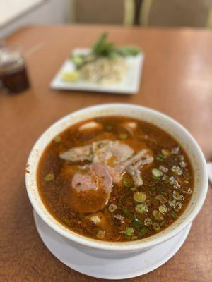 Brisket Pho with added shrimp