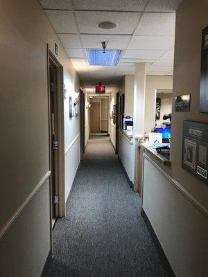 Hallway to treatment rooms