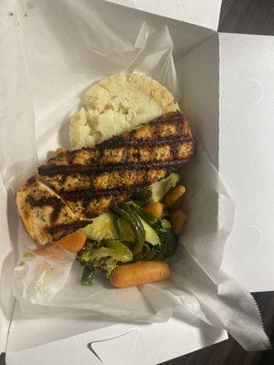 Simply grilled salmon