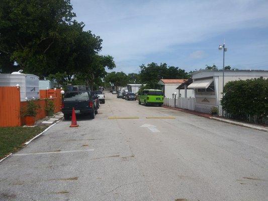 One of the streets inside the park it has v street names