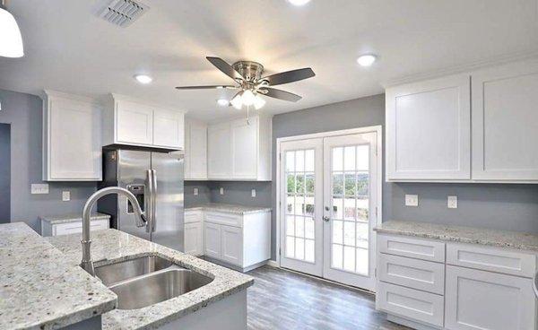 Painting your kitchen cabinets will refresh your space and make it lighter and brighter.
