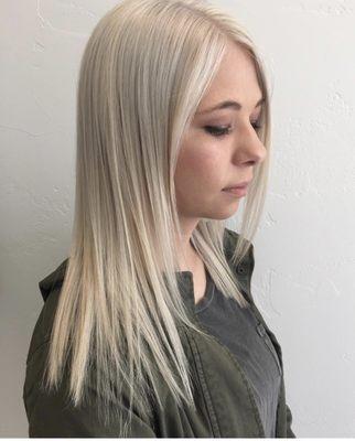 Icy platinum blonde