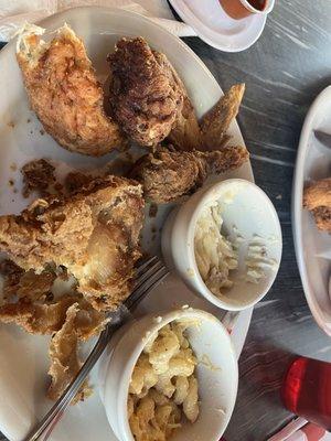 Was given a chicken strip was told by the waiter it was a breast with no bone. Sorry wrong person. Chicken was dark meat was hard and chewy.