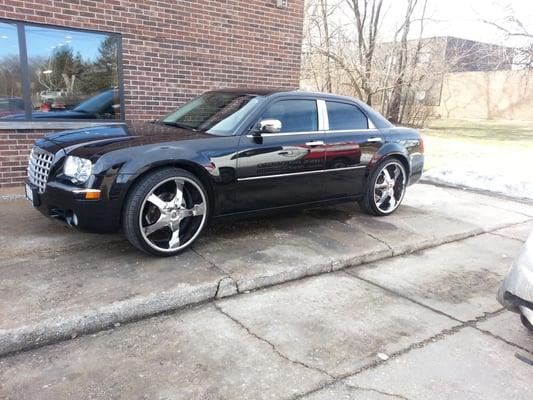 In front of Ed N Son's Auto body