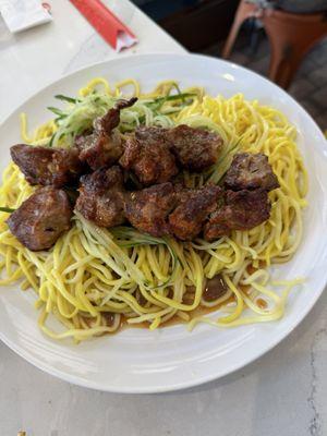 Gold Noodle with Kebab