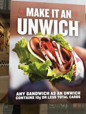 New Low Carb "unwich."