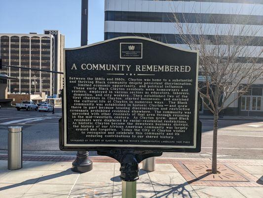 A Community Remembered