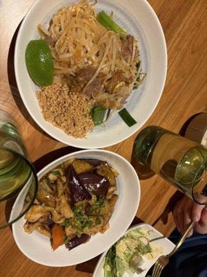 Pad Thai and Spicy Eggplant Garlic Sauce