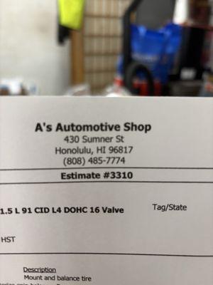 Business name and our quote in 5 mins