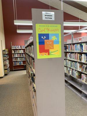 Spanish fiction shelf