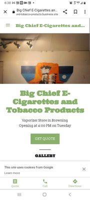 Big Chief E Cigarettes and Tobacco Products