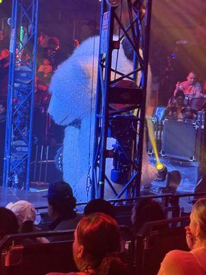 Oversized panda and bear. They were too big