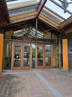 The visitor center and complimentary bus transfer point for ships docked at Sitka Sound Cruise Terminal.