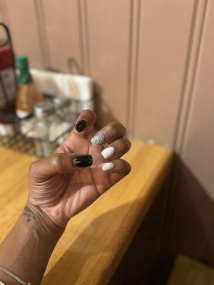 Nails from other salon a week later...