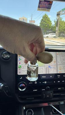 Perfume bottle that leaked