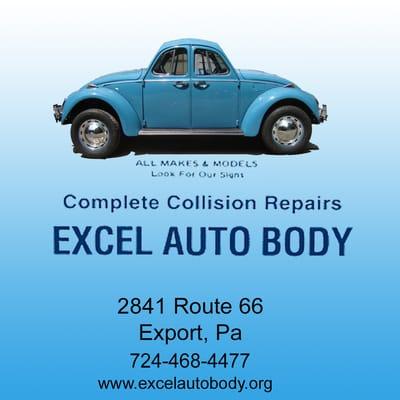 Excel Auto Body
Look for our Sign
724-468-4477