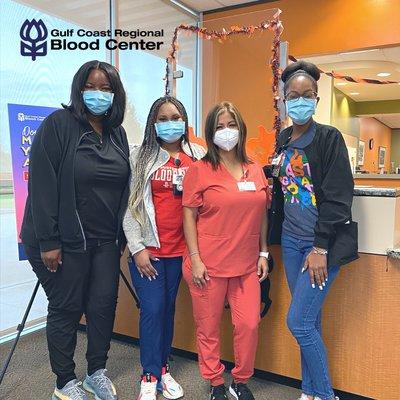 Staff at the Baytown neighborhood donor center!