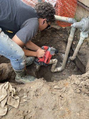 Sprinkler underground repair