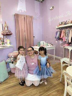 Ms. Danielle, Amelia and friend after a fun day at ballet
