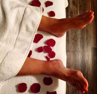 Foot reflexology is soothing and relaxing!