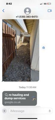 Clean and clear side yard