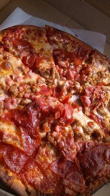 Meat Lovers 13" pie ... it was good, but not great...too much char & not that hot.