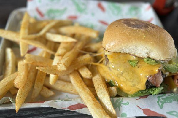 Their yummy loaded burger