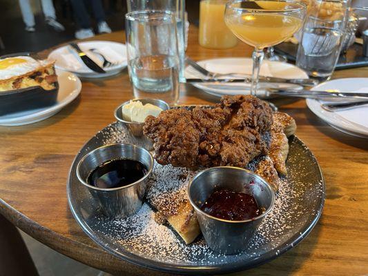 French toast with fried chicken