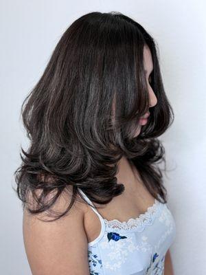 Butterfly haircut / layers